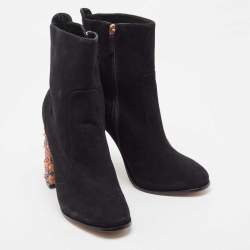 Sophia Webster Black Suede Felicity Ankle Boots Size 41.5