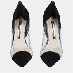 Pre Owned Sophia Webster PVC and Suede Pointed Toe Pumps Size 38.5