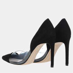 Pre Owned Sophia Webster PVC and Suede Pointed Toe Pumps Size 38.5