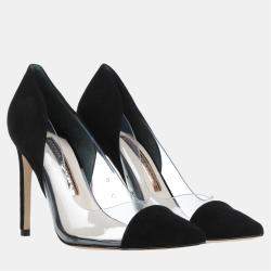 Pre Owned Sophia Webster PVC and Suede Pointed Toe Pumps Size 38.5