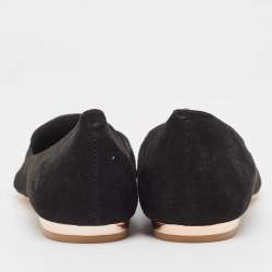 Sophia Webster Black Suede Bibi Butterfly Pointed Toe Ballet Flats Size 37