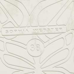 Pre Owned Sophia Webster White Leather Butterfly Low Top Sneakers Size 38