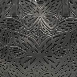 Sophia Webster Black Leather Lasercut Liara Tote