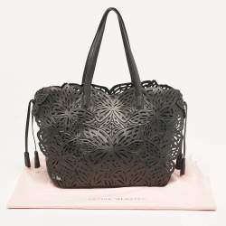 Sophia Webster Black Leather Lasercut Liara Tote
