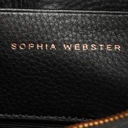 Sophia Webster Black Leather Flossy Butterfly Camera Crossbody Bag