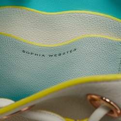 Sophia Webster White Leather Romy Drawstring Bucket Bag