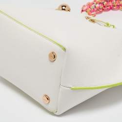 Sophia Webster White Leather Romy Drawstring Bucket Bag