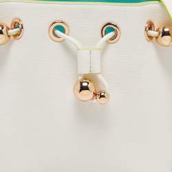 Sophia Webster White Leather Romy Drawstring Bucket Bag