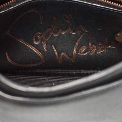 Sophia Webster Black Leather Flamingo Shoulder Bag
