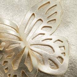 Pre Owned Sophia Webster Butterfly Gold Leather Wristlet Pouch
