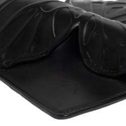 Pre Owned Sophia Webster Black Leather Butterfly Wristlet Clutch