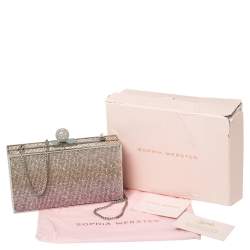 Sophia Webster Multicolor Crystal Embellished Clara Box Clutch
