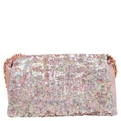 Sophia Webster Multicolor Sequin Flap Shoulder Bag