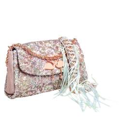 Sophia Webster Multicolor Sequin Flap Shoulder Bag