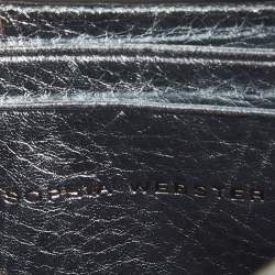 Pre Owned Sophia Webster Silver Leather Flossy Butterfly Camera Crossbody Bag