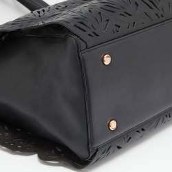 Sophia Webster Black Laser Cut Leather Liara Tote