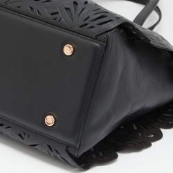 Sophia Webster Black Laser Cut Leather Liara Tote