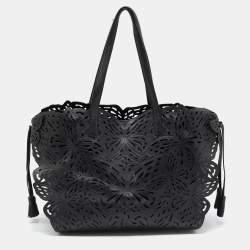 Coach, Bags, Coach Pink Pearlized Carryall Never Full Lace Pattern  Lasercut Leather Tote