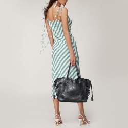 Sophia Webster Black Laser Cut Leather Liara Tote