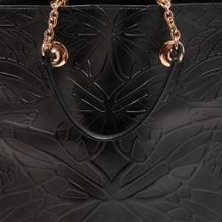 Sophia Webster Black Butterfly Embossed Leather Chain Tote