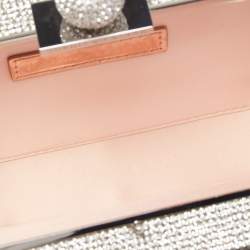 Sophia Webster Silver Crystal/Pearl Embellished Clara Box Clutch