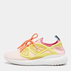 Sophia Webster Multicolor Nylon Lace Up Sneakers Size 38