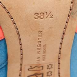 Pre Owned Sophia Webster Multicolor Leather and Suede Lacey Sandals Size 38.5