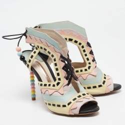 Sophia Webster Multicolor Leather Riko Lace Up Sandals Size 37