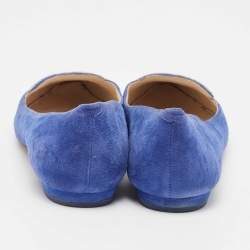 Sophia Webster Blue Suede Bibi Butterfly Ballet Flats Size 36.5