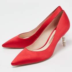 Sophia Webster Red Satin Coco Pumps Size 36.5