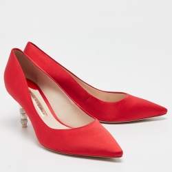 Sophia Webster Red Satin Coco Pumps Size 36.5