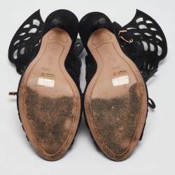 Sophia Webster Black Suede Electra Ankle Strap Sandals Size 36.5