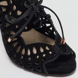 Sophia Webster Black Suede Electra Ankle Strap Sandals Size 36.5