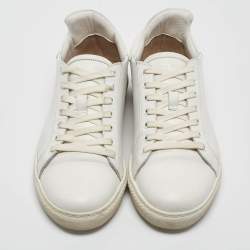 Sophia Webster White Leather Bibi Butterfly Sneakers Size 36.5