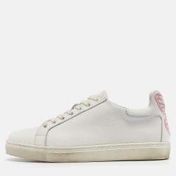 Sophia Webster White Leather Bibi Butterfly Sneakers Size 36.5