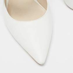 Sophia Webster White/Metallic Leather Joy Mules Size 38.5