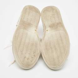 Sophia Webster White Leather Lace Up Sneakers Size 39