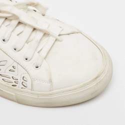 Sophia Webster White Leather Lace Up Sneakers Size 39