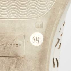 Sophia Webster White Leather Lace Up Sneakers Size 39