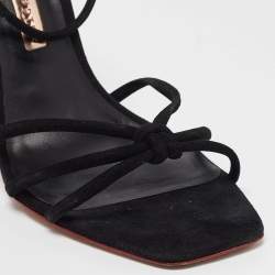 Sophia Webster Black Suede Flo Flamingo Sandals Size 39