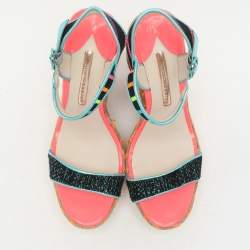 Sophia Webster Multicolor Fabric and Leather Lucita Espadrille Sandals Size 40