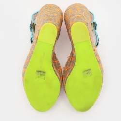 Sophia Webster Multicolor Fabric and Leather Lucita Espadrille Sandals Size 40