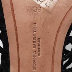 Sophia Webster Black Suede Delphine Lace Up Sandals Size 39