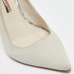 Sophia Webster Grey Suede Pointed Toe Pumps Size 40.5