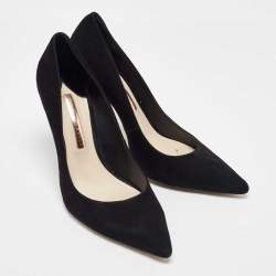 Pre Owned Sophia Webster Black Suede Coco Crystal Embellished Pumps Size 40