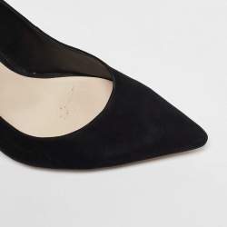 Pre Owned Sophia Webster Black Suede Coco Crystal Embellished Pumps Size 40