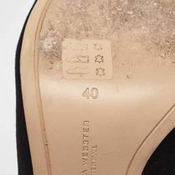 Pre Owned Sophia Webster Black Suede Coco Crystal Embellished Pumps Size 40