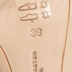 Pre Owned Sophia Webster Silver Leather Floral Applique Slingback Sandals Size 39