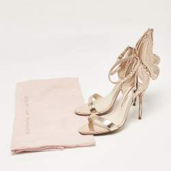 Pre Owned Sophia Webster Rose Gold Leather Chiara Sandals Size 36