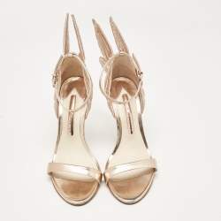 Pre Owned Sophia Webster Rose Gold Leather Chiara Sandals Size 36